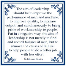 aim leadership failure less effort edwards deming